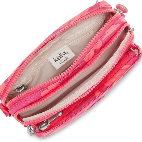 NWT Kipling Abanu Multi Metallic Convertible Crossbody Bag-Pink - Picture 3 of 10